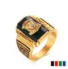 1973 Walton Hutou Navy Titanium Steel Mens Personality Retro Ring gratis e -mail