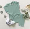 Kids Clothes Baby Solid Cotton Article Pit Clothing Sets Summer Sleeveless Top Shorts Suits Infant Cotton Breathable T Shirt Pants B881