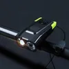 800 LM LETTE BICYCLE LEUR USB USB RECHARGAGE T6 LEUR la tête avec Horn Bell 4000mAh Smart Induction Bike Lampy Cycle7151548