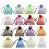 100pcs Organza Gift Bags, Wedding Party Favor Organza Xmas Jewellery Pouches Gift Candy Bags 7x9cm,9x12cm,10x15cm,13x18cm