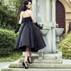 Czarne vintage bez ramiączki sukni wieczorowej sukni balowej puszysty plisowany niestandardowe eleganckie sukienki formalne vestidos de novia v szyja klasyka 6193843