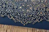 Underbara Navy Blue Laser Cut Wedding Invitations Anpassningsbara ihåliga blommafickor Bröllopsinbjudningskort med Enveles9743570