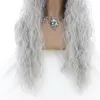 Grey Loose Wave Hair Wigs Synthetic 134 Lace Front Wig High Temperature Fiber with Baby Hair For Women ship7960582