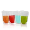 500ml Drink Pouches Bags frosted Zipper Stand-up Plastic Drinking Bag with straw with holder Reclosable Heat-Proof