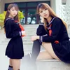 LG 일본 학교 유니폼 소녀 학교 클래스 해군 선원 학교 유니폼 지옥 소녀 Enma AI 애니메이션 코스프레 소녀 정장