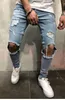 Mens Hi Via Skateboar Fori Designer Jeans Uomo Slim Fit Teenager Boy Hiphop strappato pantaloni del Jean