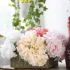 5 Kafaları Büyük Yapay Çiçekler Şakayık Buket Çiçek Açma Ipek Sahte Çiçek DIY Ev Vazo Masa Düğün Dekor Için Imitaiton Flores
