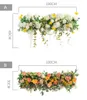 Personalizzato matrimonio fiore di simulazione decorazione disposizione fiore falso puntelli arco composizione floreale piombo strada scena del matrimonio LJJA3322-1