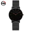 Topp hm rostfritt stål mesh armbandsur japan quartz rörelse sk rog guld designer elegant stil klocka för kvinnor ch36-w