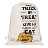 Sac à bonbons d'halloween, sac cadeau pour friandises ou astuces, sacs en toile imprimés de citrouille, sac à cordon pour fête de noël et Festival