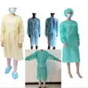 Non-woven Protection Gown 3 Colors Unisex Disposable Kitchen Apron Anti Dust Protective Gown Kitchen Tools CCA12299 SEA SHIPPING