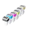 3 USB Autolader Metalen Alloy 5 V 1A Opladen Adapter Universeel voor Smart Phone 200pcs / lot