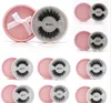 Stock 16 styles de cils faux vison 3D 100% naturels faits à la main avec boîte-cadeau rose