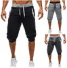 Summer men Leisure Men Knee Length Shorts Color Patchwork Joggers Short Sweatpants Trousers Men Bermuda Shorts roupa masculina