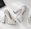 glitter sequined gold silver wedding shoes luxury women designer shoes bridal shoes size 35 to 41 tradingbear