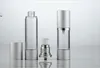 Ny 30ml Refillerbar luftfri lotionpumpflaska med silverpump Aluminium över keps luftfria kosmetiska krämpumpbehållare SN1116