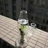 Partihandel Lava Lampa Unika Bongs Green Mini Dab Righoar 5mm Tjocka Rökrör Olje Rigar Små vatten Bong med 14mm Glasskål DHL XL-LX3