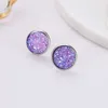 Eenvoudige geometrische fantasie sterrenhemel oorbel studs ronde gerechten gypsophila roestvrij stalen oorbellen mode-sieraden mix kleuren groothandel