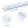 LED Tube Lights 8ft 6000K 45W Single Pin FA8 LED Tubes T8 8 ft Fixture 8 feeet LED Fluorescent Lamp AC85-265V