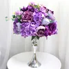 Fleurs décoratives couronnes personnalisées 35cm pivoines en soie boule de fleurs artificielles centres de table Arrangement décor pour toile de fond de mariage Table 13 Co