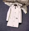 야외 중간 길이 다운 재킷은 두꺼운 롱 다운 자켓이 두꺼워 후드 자켓 코트 여성을 따뜻하게 캐나다 거위 코트