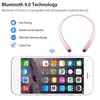 Hifi Wireless Bluetooth -hörlurar inear Sport Stereo Bluetooth Earphone Earskydd Nacke Hängande hörlur för iPhone Samsung Huawei1371013