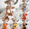 Designer Sexy Damskie Bikini Stroje Kąpielowe Jedno ramię Wysoka talia Swimsuit Summer Poliester Kąpiel do pani