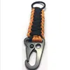 Anahtarlık EDC Paracord Halat Anahtarlık Açık Kamp Survival Kiti Askeri Paraşüt Acil Düğüm Anahtarlık Yüzük Kamp Carabiner LT937