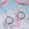 Fashion- Gold Earrings Women s925 Silver Earring Brand Fan Earrings Jewelry Female Cubic Zirconia Ear Stud