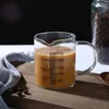 Ny glasbägare Kaffe Mätningskopp Mugg med handtag Spout Mjölkkoppar Köksredskap Tillbehör Borosilikat Glas Lab Glasögon Klarglas