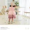 NEW Girl clothes Dresses Kids Boutique 3 Layers Mesh Patchwork dress Girl Elegant Sring Fall Long Sleeve Dress Christmas girl Ball Gown M340