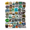 50 st/lot Bildekaler utomhusresor För Laptop Skateboard Pad Cykel Motorcykel PS4 Telefon Bagagedekal Pvc-gitarrdekaler