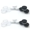 Lip Balm Containers 2G/2ML Clear Round Cosmetic Pot Jars with Black Clear White Screw Cap Lids And Small Tiny 2g Bottle