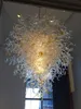Nowoczesny wielki rozmiar Clear Amber Blow Glass Art Chandeliers, New Arrival W stylu Elegancki Crystal Chandelier Oświetlenie