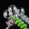 Hot Sale Pyrex Glass Oil Burner Pipe Helical Tube Mini Spoon Pipes Hand Pipe Tobacco Pipes 6 Inch Smoking Accessories Multi Colors