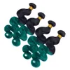 # 1B / Vert Ombre Vague de Corps Péruvien Bundles de Tissage de Cheveux Humains Ombre Vert Foncé Noir Racines Extensions de Trames de Cheveux Humains 4Pcs Longueur Mixte