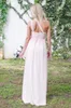 Blush Pink Long Bridesmaid Dresses Chiffon Formell Dress One Shoulder Maid of Honor Gowns Plus Size Bröllop Gästklänning