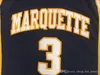 Marquette Golden Eagles #3 College College Basketball Jerseys Dwyane #25 Wade Richards High School Ed Jersey