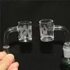 熱い販売25mm XL斜めのエッジQuartz Banger Carb Cap 4mmクリアボトムバケツ14 mm男性の男性