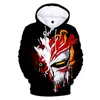 Erkek Hoodies Tişörtü Bleach 3D Baskılı Yüksek Kaliteli Kadınlar / Erkekler Moda Anime Uzun Kollu Kapşonlu Kazak Streetshirt Giysileri