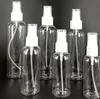 Husdjur tom spray flaska 100 ml plast rese dispenser pump återfyllbar kosmetika fina dim spray flaskor 500 st/parti