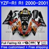 Corpo Repsol arancione Per YAMAHA YZF 1000 YZF R 1 YZF-1000 YZFR1 00 01 Telaio 236HM.20 YZF-R1 00 01 Carrozzeria YZF1000 YZF R1 2000 2001 Carena