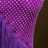 新着ラテンダンスドレス女性ガールズダンス服タッセルサルササンバタンゴ社交競技衣装女性Top303T