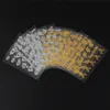 ملصقات Gold Sier Zipper 3D نقل الرجعية الرجعية مانيكير ديكور شارات جل البولندية تلميلم تلصق الأظافر 12 ورقة