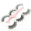 False Eyelash 3D Mink Lashes 3 Pair Lashes Grube Faux 3D Real Mink rzęsy z pincety w pudełku 6