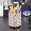 Europejski Glitter Metal Kryształ Ołówek Pen Holder Pędzel Magazyn Rury Biurko Organizator Papiernicze Pojemniki Office Akcesoria ZC0224