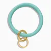 Wholesale- fashion ins designer cute lovely simple leather bangle bracelet for woman with key ring