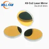 Will Fan Diameter 20 25 30mm K9 Reflect Mirror 3pcs/lot Laser Mirror For CNC Kit Cutter Engraving Machine