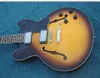 Shop Custom Shop 50th Anniversary 335 Vintage Sunburst CS Semi Hollow Body Jazz Electric Guitar Flame Maple Back Dot Inlays Chrome HA8429370