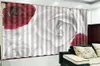 3d Curtain Window Promotion Wholesale Curtains For Living Room Red White Rose Window Treatment Drapes Home Decor